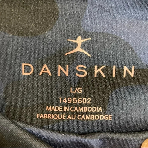 DANSKIN Sz L Brushed Leggings Super Soft Camo Pattern Pockets NWT - Picture 5 of 10